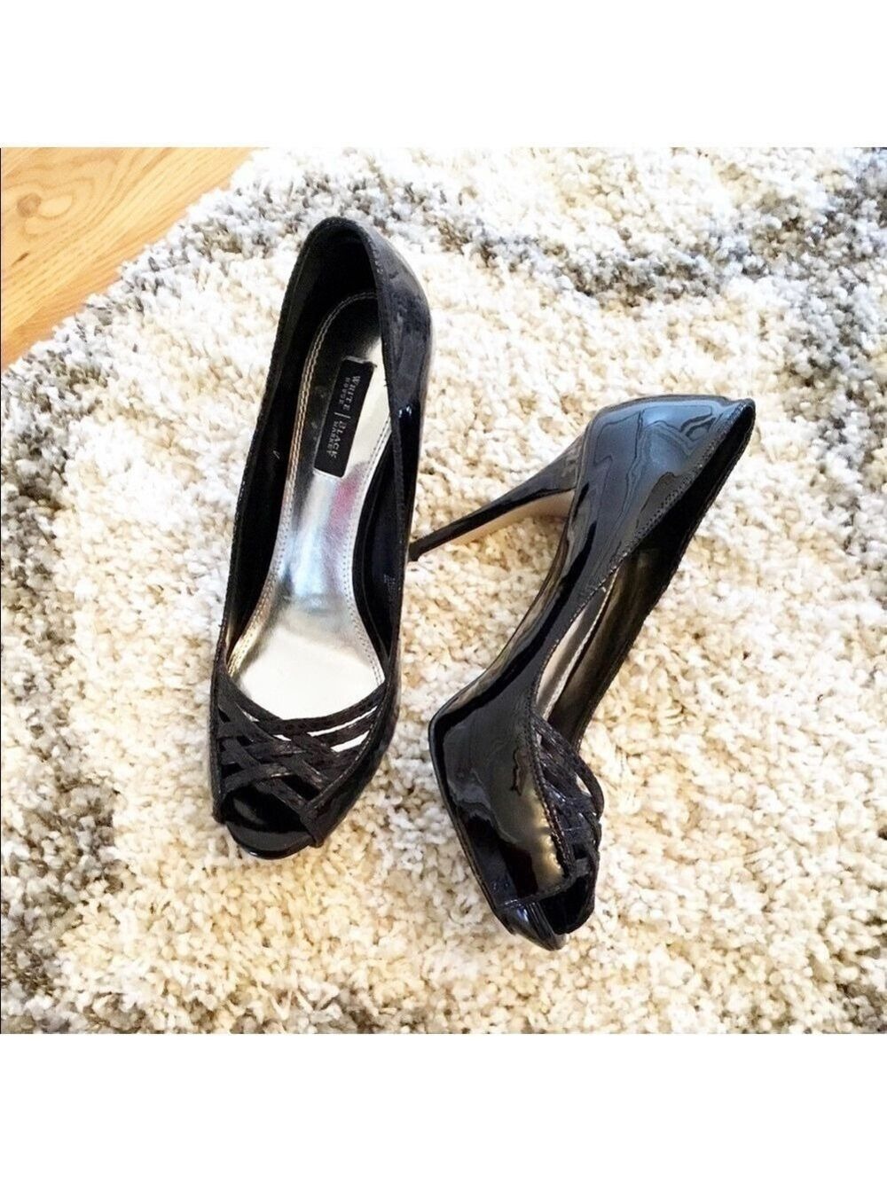 White House Black Market Peep Toe Pumps 8M